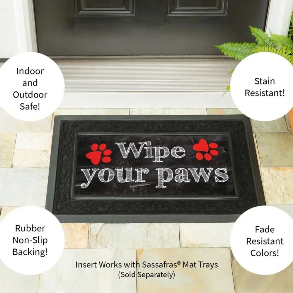 NWT - Bundle Dog Themed Garden Flag and Sassafras Door Mat Insert